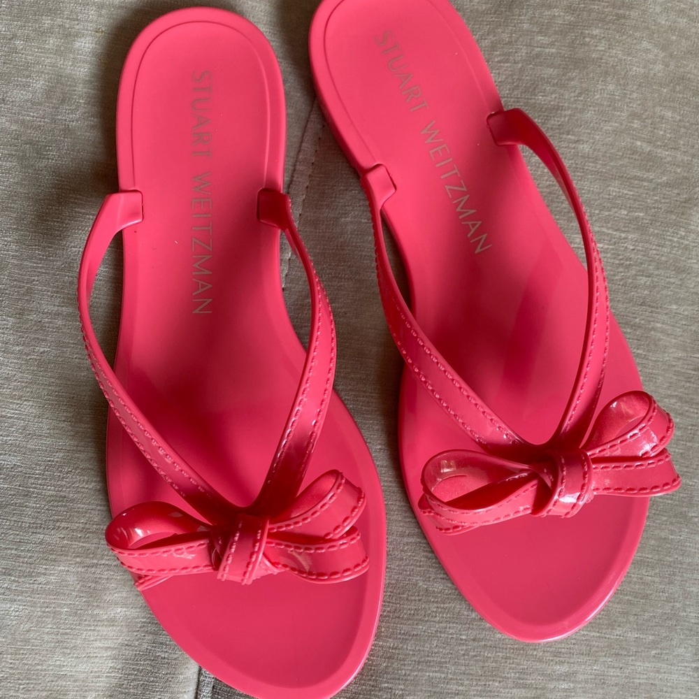 Stuart Weitzman Summer Jelly sandal, worn once. Comes with box.